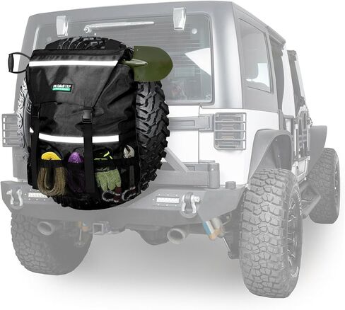 Spare Tire Trash Bag, Offroad Spare Tire Storage Bags Heavy Duty Truck Tailgate Trash Bag Fits up to 40" Tire, Large Recovery Gear Firewood Camping Cargo Storage Bag for Jeep Truck SUV Car in Saudi Arabia