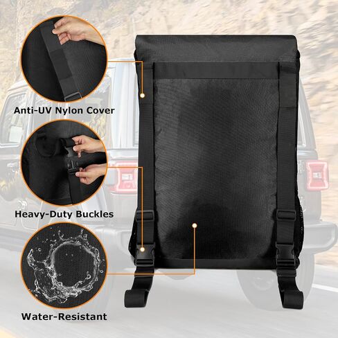 Spare Tire Trash Bag, Offroad Spare Tire Storage Bags Heavy Duty Truck Tailgate Trash Bag Fits up to 40" Tire, Large Recovery Gear Firewood Camping Cargo Storage Bag for Jeep Truck SUV Car in Saudi Arabia