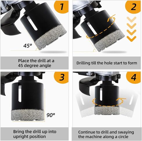 Dry Diamond Core Drill Bits 1-3/8"(35mm) Hole Saw for Tile Hole Saws for Porcelain, Ceramic,Granite, with 5/8-11 Thread Tile Hole Saw Kit Drilling,Concrete Diamond Hole Saw Kit in Saudi Arabia