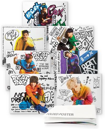 NCT Dream the 2nd repackage album Beat Box Digipack version + Folded poster. (Random cover) in Saudi Arabia