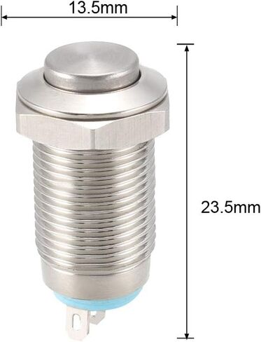 uxcell Latching Metal Push Button Switch 10mm Mounting Dia 1NO 1NC COM DC 30V 0.1A 24 X 13.5mm in Saudi Arabia