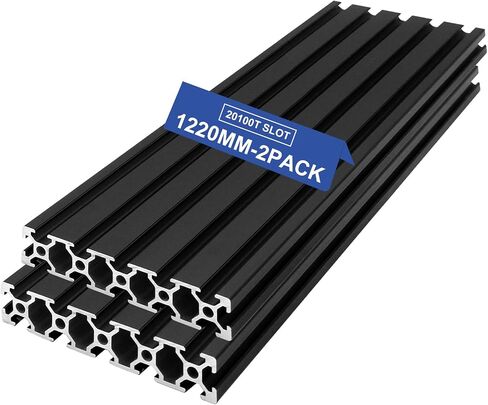 2PCS T Slot 20100 Aluminum Extrusion European Standard 1000mm(39.3inch) Length Anodized Extruded Aluminum for CNC DIY 9D Printer and Industrial Bracket Making in Kuwait