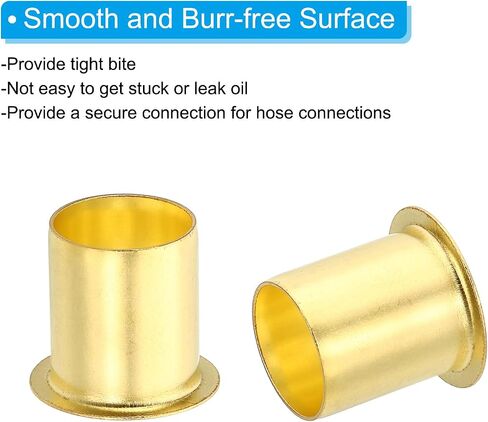 PATIKIL Brass Compression Insert, 40 Pack 5mm OD x 3mm ID Tube Insert Tube Support Compression Fitting Assortment Kit for Water Oil Air Pipe in Saudi Arabia