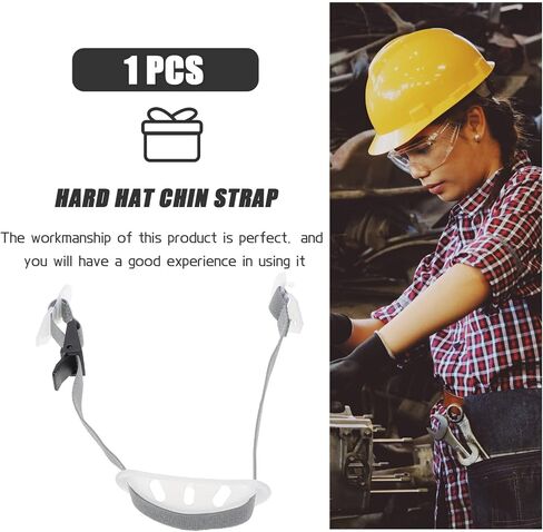 DOITOOL Universal Hard Hat Chin Strap,Helmet Chin Strap with Black Elastic Strap and Chin Cup,Worker Hat Replacement Chin Guard for Bike Helmet in Saudi Arabia