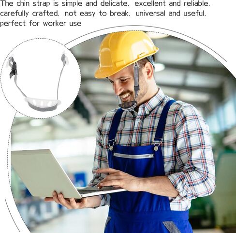 DOITOOL Universal Hard Hat Chin Strap,Helmet Chin Strap with Black Elastic Strap and Chin Cup,Worker Hat Replacement Chin Guard for Bike Helmet in Saudi Arabia