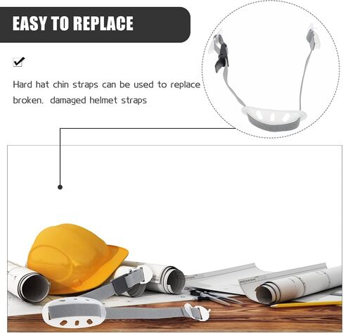DOITOOL Universal Hard Hat Chin Strap,Helmet Chin Strap with Black Elastic Strap and Chin Cup,Worker Hat Replacement Chin Guard for Bike Helmet in Saudi Arabia