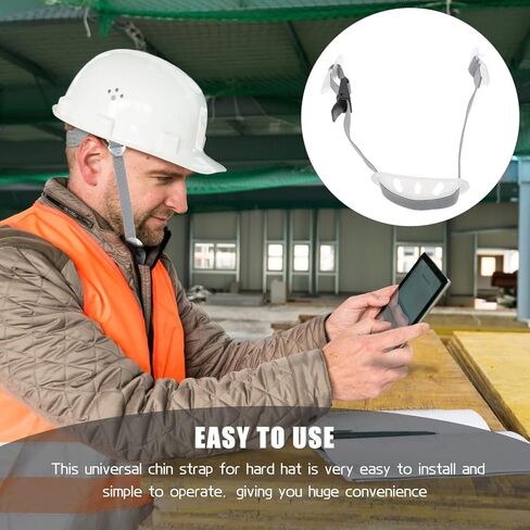 DOITOOL Universal Hard Hat Chin Strap,Helmet Chin Strap with Black Elastic Strap and Chin Cup,Worker Hat Replacement Chin Guard for Bike Helmet in Saudi Arabia