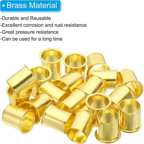 PATIKIL Brass Compression Insert, 40 Pack 10mm OD x 8mm ID Tube Insert Tube Support Compression Fitting Assortment Kit for Water Oil Air Pipe in Saudi Arabia