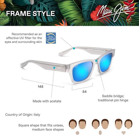 Maui Jim Men's and Women's Valley Isle Polarized Classic Sunglasses in Kuwait