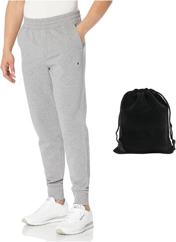 Champion Men's Authentic Originals Sueded Fleece Joggers with Carrying Pouch Included Oxford Gray, Small in Saudi Arabia