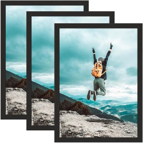 20x28 Picture Frame, 20 x 28 Poster Frame White Wall Decor Gallery Frames Tabletop Display Wall-mounted 20 by 28 Wood Picture Frames, 3 Pack in Saudi Arabia