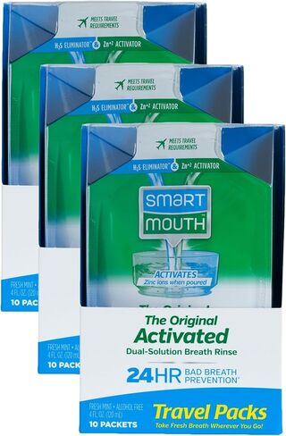 SmartMouth Mouthwash Packets, Clean Mint, 10 Count in Saudi Arabia