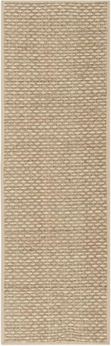 Safavieh Natural Fiber Collection Area Rug - 8' x 10', Natural & Beige, Border Basketweave Seagrass Design, Easy Care, Ideal for High Traffic Areas in Living Room, Bedroom (NF118A) in Saudi Arabia