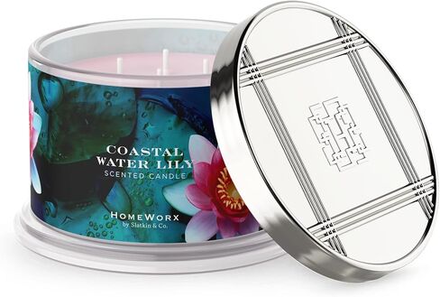 HomeWorx Birchwood Vanilla Premium Scented 4-Wick Candle - 18 oz Long-Lasting Jar Candle, Notes of Vanilla Musk, Jasmine & Cedarwood in Saudi Arabia