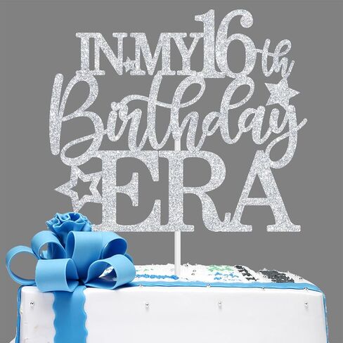 غلاف كعكة في عصر عيد ميلادي الرابع عشر، مرحبًا 14/هتاف حتى 14 عامًا، لوازم تزيين حفلات عيد الميلاد الرابع عشر السعيد للأولاد والبنات، لمعان فضي in Kuwait