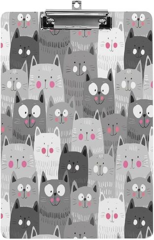 Cute Doodle Dog Animal Print Clipboard Writing Clipboard for Office School Nursing Acrylic Standard Letter Size A4 Clip Board with Low Profile Metal Clip 9" X 12.5" in Saudi Arabia