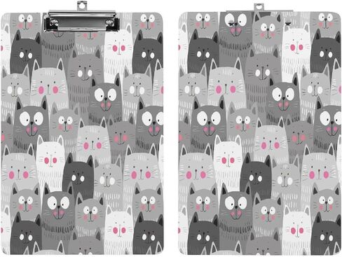 Cute Doodle Dog Animal Print Clipboard Writing Clipboard for Office School Nursing Acrylic Standard Letter Size A4 Clip Board with Low Profile Metal Clip 9" X 12.5" in Saudi Arabia
