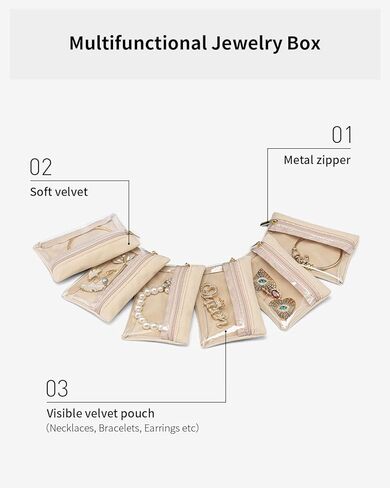 6 قطع من جيوب تخزين المجوهرات وحقيبة المكياج من فلاندو in Kuwait