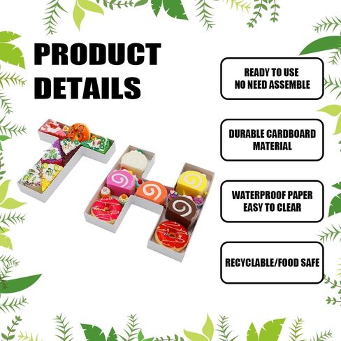 Fillable Cardboard Tray Number Paper Mache Box for Charcuterie, Chocolate, Candy, 12 inches, Party Decorations (25 Shape) in Saudi Arabia