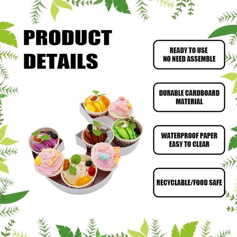 Fillable Cardboard Tray Number Paper Mache Box for Charcuterie, Chocolate, Candy, 12 inches, Party Decorations (25 Shape) in Saudi Arabia