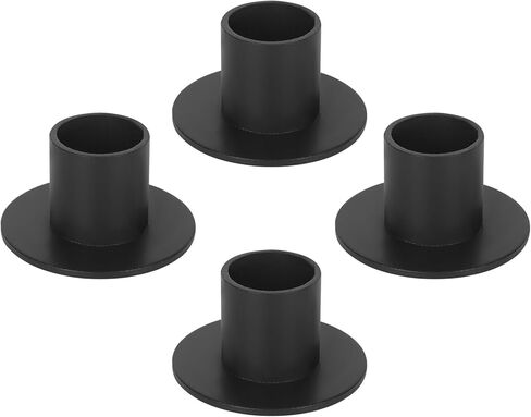 4 قطع من حوامل الشموع السوداء، حامل شمعدان قديم لديكور المزرعة لطاولة مركزية لحفلات الزفاف والذكرى السنوية لحفلات الزفاف وحفلات الزفاف المنزلية وهدايا الانتقال لمنزل جديد للنساء والرجال in Kuwait