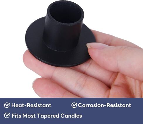 4 قطع من حوامل الشموع السوداء، حامل شمعدان قديم لديكور المزرعة لطاولة مركزية لحفلات الزفاف والذكرى السنوية لحفلات الزفاف وحفلات الزفاف المنزلية وهدايا الانتقال لمنزل جديد للنساء والرجال in Kuwait