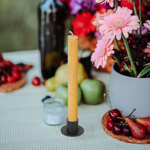 4 قطع من حوامل الشموع السوداء، حامل شمعدان قديم لديكور المزرعة لطاولة مركزية لحفلات الزفاف والذكرى السنوية لحفلات الزفاف وحفلات الزفاف المنزلية وهدايا الانتقال لمنزل جديد للنساء والرجال in Kuwait