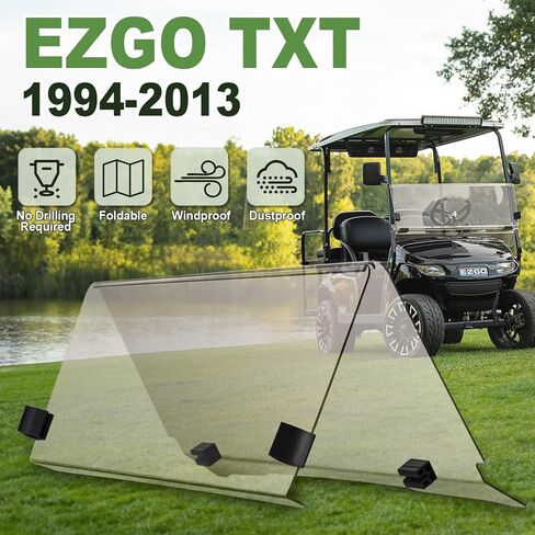 لعربة جولف EZGO الزجاج الأمامي EZGO TXT الزجاج الأمامي يناسب نماذج EZGO TXT Medalist 1995 إلى 2013 عربة جولف in Saudi Arabia