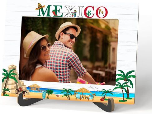Italy Photo Frame - Italy Tourist Attractions Wooden Desktop Photo Frame Decoration with Stand - Family Vacation, Honeymoon, Wedding or Anniversary Picture Frame -A02 in Saudi Arabia