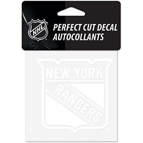 WinCraft NHL New York Rangers Logo 4" x 4" inch Outdoor White Decal