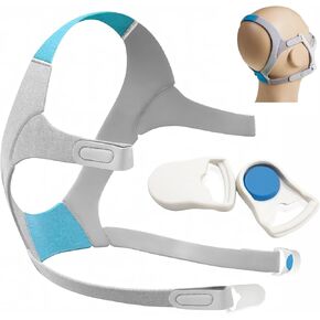 Replacement Headgear for AirFit/AirTouch N20 with Clips, Adjustable Home Mask Headband, Soft Comfortable Replacement Head Strap with 2 Clips