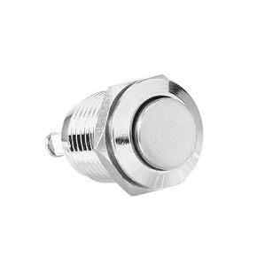 Fafeicy Momentary Switch, 12mm Momentary Push Button Switch,Stainless Steel Metal Shell Push Button Switch 36V 2A for 12mm 1/2 Mounting Hole, Push Buttons, Fafeicyr4ovqfcs3e