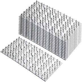 Shimeyao 15 Pcs 8" x 4" Pronged Truss Plate Flat Mending Plates Truss Mending Plate Connector Plate Galvanized Repair Tie Plate Bracket 1 mm Thick Nail Teeth 8mm High for Wood Stud Roof Truss Timber