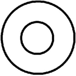 Au-ve-co 100 1/4" Nylon Flat Washers .281" I.D.030" Thick