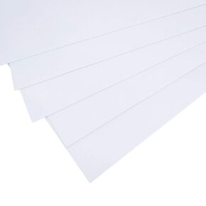 5pcs ABS Styrene Plastic Flat Sheet Plate 0.8mm x 8" x 8" White
