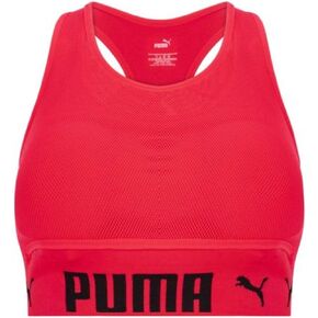 PUMA Women's T-Back Strap Seamless Sports Bra, Bright Red, Large