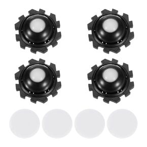 uxcell Self Adhesive Caster Wheels, Plastic 1.02 x 0.47Inch 360° Swivel Universal Wheel Mini Caster Wheels Rotation Sticky Pulley for Kitchen Cabinet Table(4 Pcs, Black)