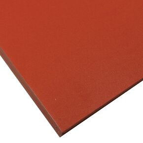 Small Parts 36-005R-2mm-036-012 Silicone Sheet, 50A Durometer, Smooth Finish, No Backing, 2 mm Thickness, 36" Width, 12" Length, Red