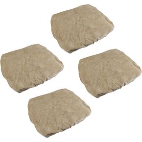 Wealrit 4 Pack Velvet Seat Covers for Dining Room Stretch Chairs Covers Removable and Washable Kitchen Chair Seat Cushion Protectors(Gray)