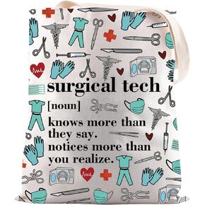 JNIAP Nurse First Assist Gift Surgical Tech Definition Tote Bag Surgical Tech Week Gift
