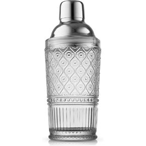 Godinger Cocktail Shaker, Martini Shaker, Glass Cocktail Shaker - 17oz, Claro Collection, Blue