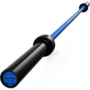 RITFIT 7FT Olympic Barbell for Strength and Weightlifting Training - 2 Inch Olympic Bar for Squat, Deadlift, Bench Press, Curl, Overhead Press - 500lbs/1000lbs/1500lbs Capacity