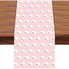 Pink Halloween Decor 72×13 Inch Halloween Table Runner Pink Halloween Decorations Pink Decor Pumpkin Girly Pastel Halloween Decor Seasonal Dining Table Decoration Spider for Home Party