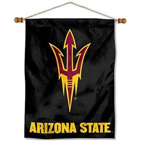 College Flags & Banners Co. Arizona State Sun Devils Pitchfork Banner with Hanging Pole