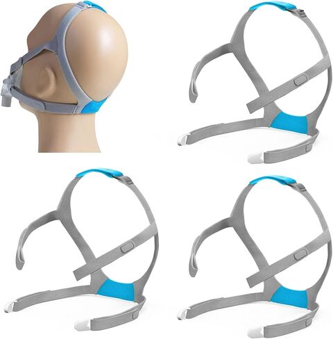 3 قطع بديلة لحزام رأس قناع CPAP F30، غطاء رأس CPAP متوافق مع Airfit F30، عصابة رأس قابلة للتعديل، مع 6 مشابك، حجم قياسي in Kuwait