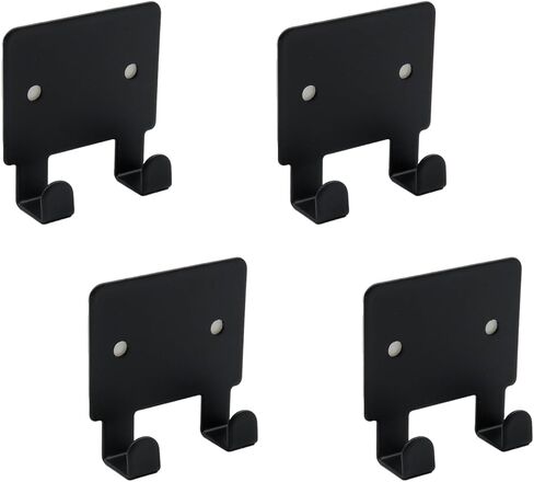 T Tulead لاصق شماعات حامل الحلاقة حامل دش الجدار شماعات السنانير حامل ماكينة حلاقة سوداء حزمة من 4 مع مسامير in Kuwait