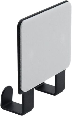 T Tulead لاصق شماعات حامل الحلاقة حامل دش الجدار شماعات السنانير حامل ماكينة حلاقة سوداء حزمة من 4 مع مسامير in Kuwait