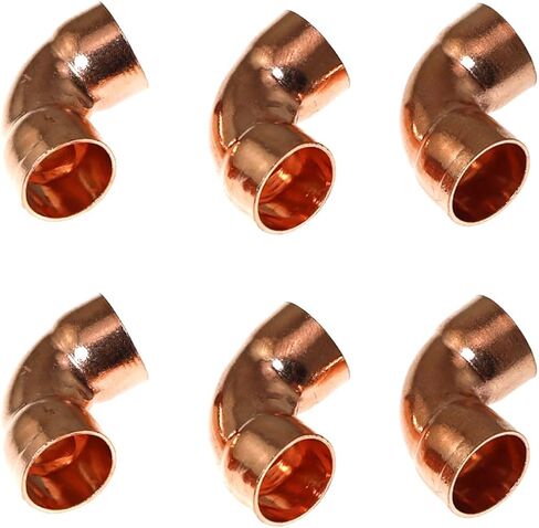 RLECS 2 قطعة 25.4x1.1 مللي متر/1.0 بوصة 90 درجة النحاس الكوع قصيرة بدوره تركيب الأنابيب النحاسية موصل النحاس اقتران تركيبات الكوع ضغط النحاس المناسب in Saudi Arabia