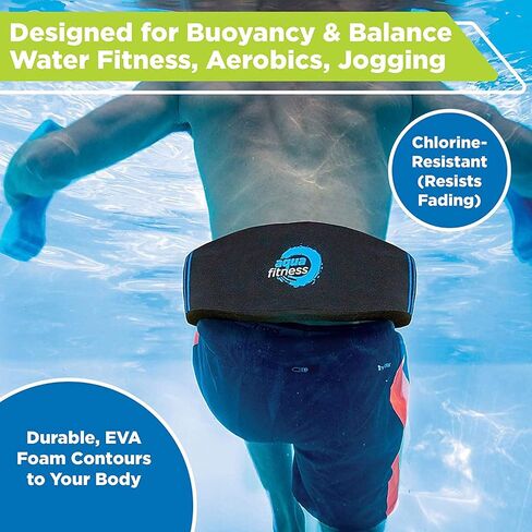 New Aqua 6-Piece Water Fitness Set – Exercise Equipment for Water Aerobics and Other Pool Exercise – includes Aquatic Swim Belt, Resistance Gloves, and Dumbbells in Saudi Arabia