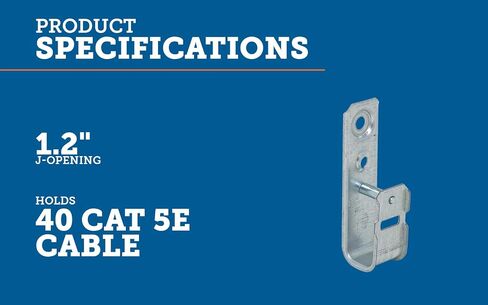 Southwire SW-JHK-21 6" Cable Support J-Hook, Holds 450 Cat 5E Wires in Saudi Arabia
